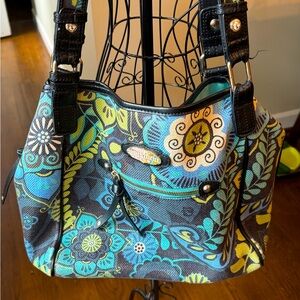 Spartina 449 Daufuskie Island Natural linen & Leather L bag Tote purse